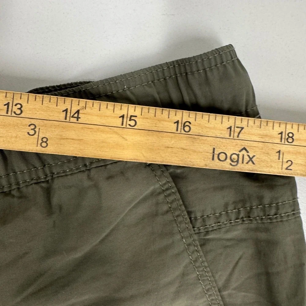 H&M‎ Regular Fit Shorts Mens L Olive Green Excellent Nylon Drawstring 0951707 3